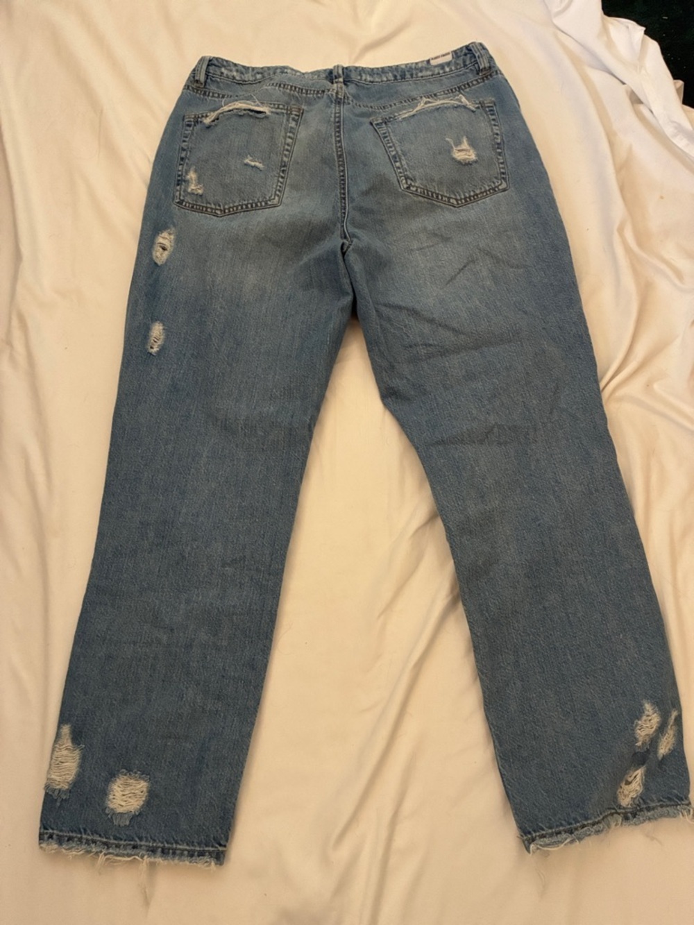 Almost Famous Women’s Distressed Blue Women's Ripped Jeans Size 13 - Picture 7 of 10